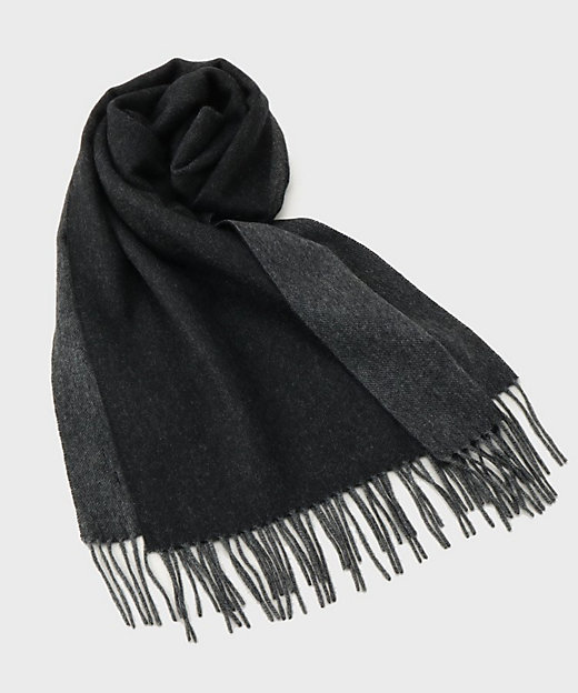 洗えるカシミヤ】大きめシングルリバー マフラー