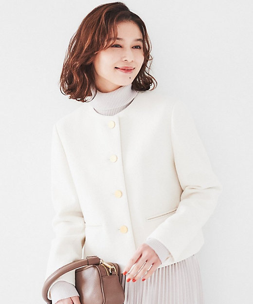 日本製／短ジャケ】ブークレークロップドジャケット