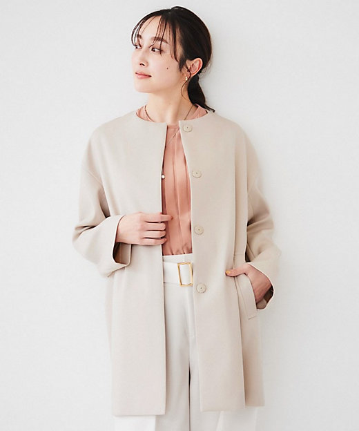 ダブルクロス ノーカラーコート（2002433203） | UNTITLED