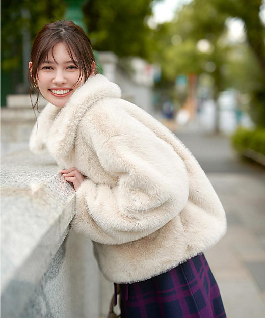 フェイクファーショートコート【洗える】（2002528871