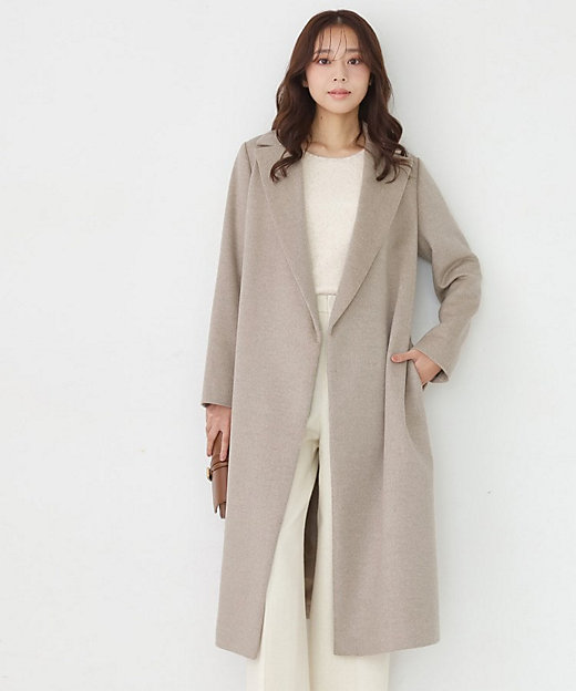 カシミヤ100％／日本製】ロングガウンコート（2002528918