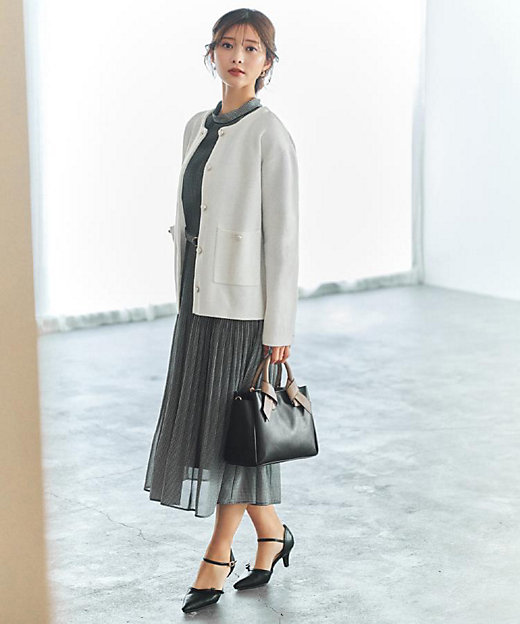 ダブルフェイスコーディガン【洗濯機OK】（2002536190