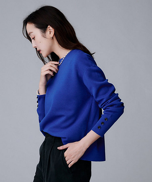 アンサンブル可／洗える】ウールミラノリブニット