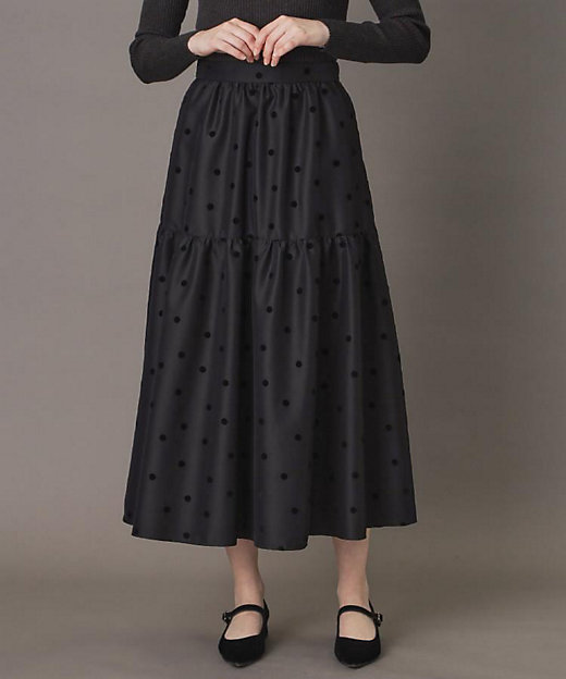 CLASSY．12月号掲載】フロッキードットスカート