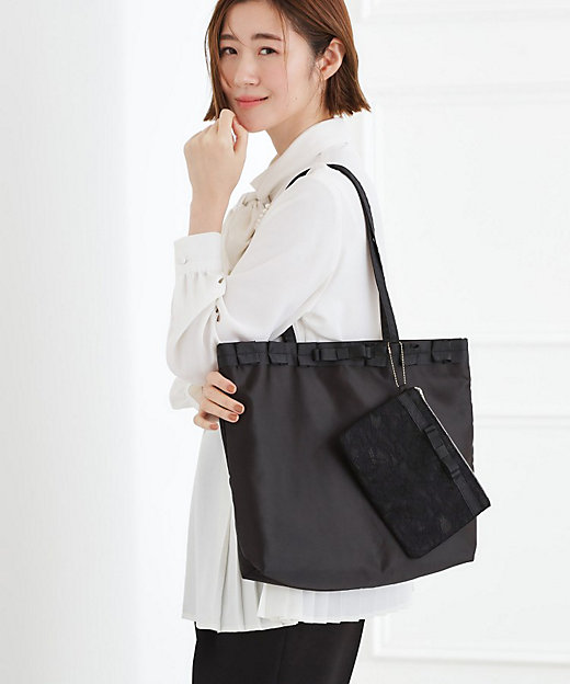 セレモニー】レースポーチA4ポケッタブルトート