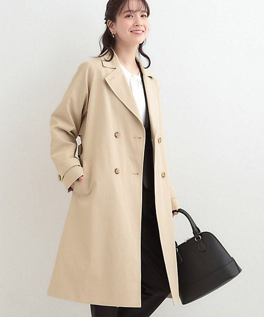 S－LL／撥水】通勤や学校行事にも ロングトレンチコート