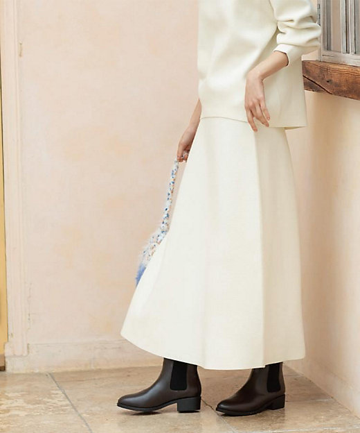 ニットフレアスカート／セットアップ対応【洗濯機OK