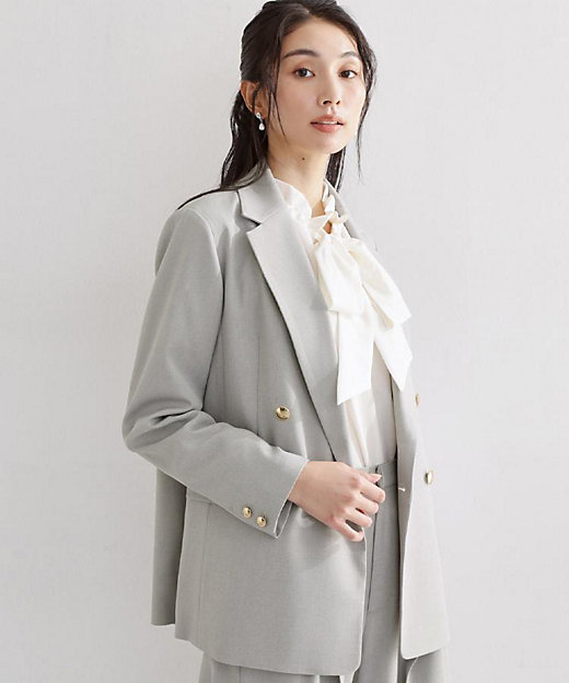 通勤・セレモニー】CAVIAN 金ボタンダブルブレストジャケット