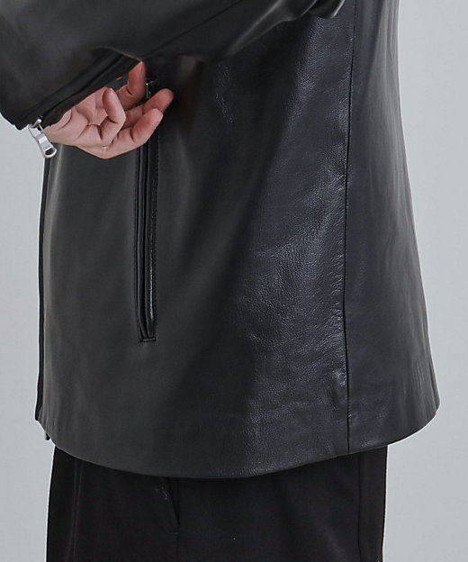 本革】ラムレザーシングルライダース（2002588663） | tk