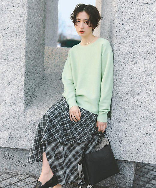 チェックアシンメトリースカート（2002596556） | THE SHOP