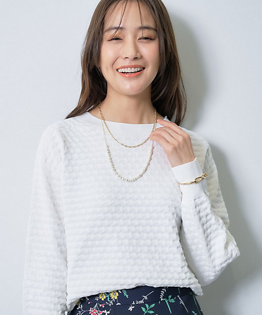 洗える／凹凸編み】ジャカードニット（2002601033