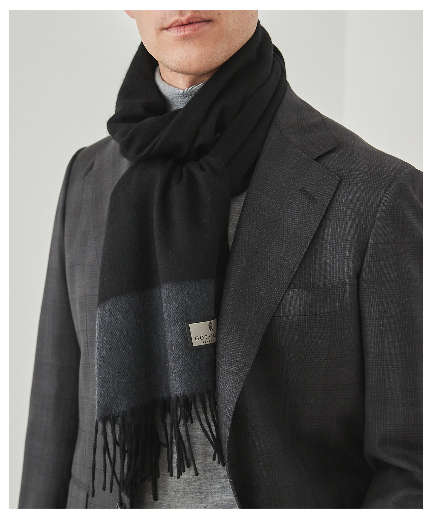 カシミヤ100％】 幅広 マフラー（40cm×180cm