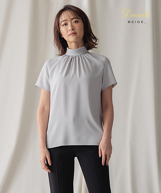 EVA ／ ハイネックハーフスリーブブラウス（BLCWCS0780