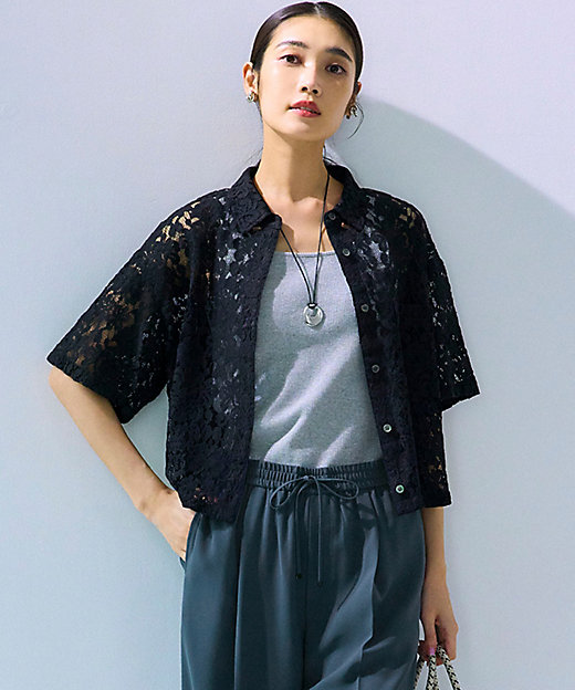 SLOW／一部店舗限定】好評につき追加生産！モチーフレース シャツ