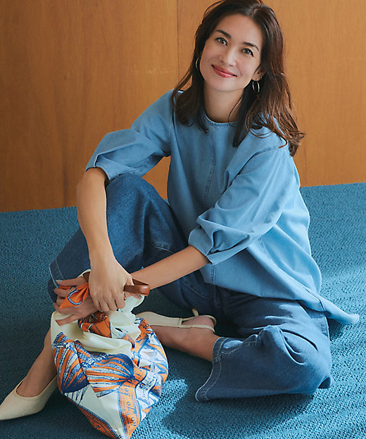 Oggi4月号掲載／洗える】23区DENIM ライトダンガリー