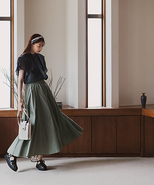 接触冷感／洗える】シアーフィルム ブラウス（BLWWCM0603