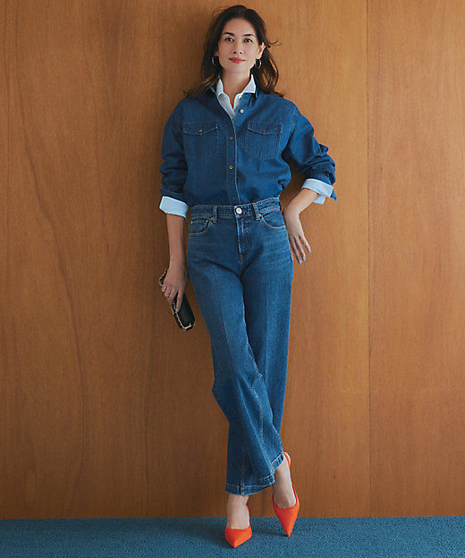 洗える】23区DENIM ライトダンガリー シャツ