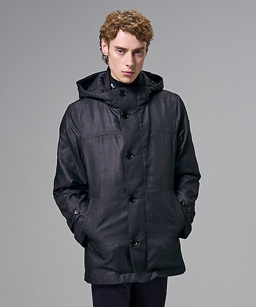 新素材【4WAY】ライトラスターシャンブレー ダウンコート