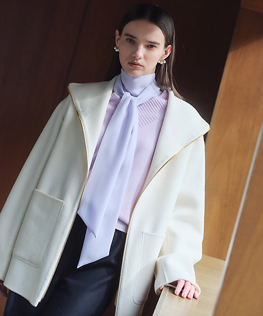 ZION ／ ウールスタンドカラーショートコート