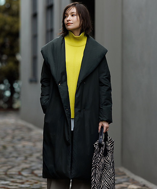 撥水加工】ADS ダウン ショールカラーロングコート