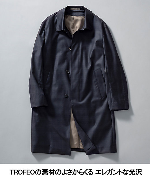Zegna／ゼニア】TROFEOラミネートロング ステンカラー