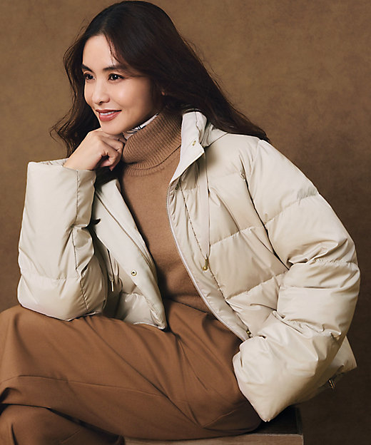 滝沢眞規子さん着用／VERY掲載】シレータフタ コンパクト ダウン