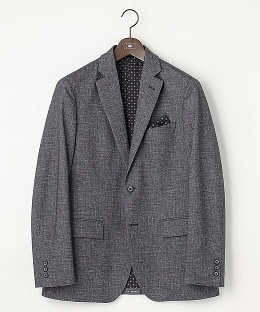 ストレッチ／セットアップ／弱撥水】フランネル ジャージ ジャケット