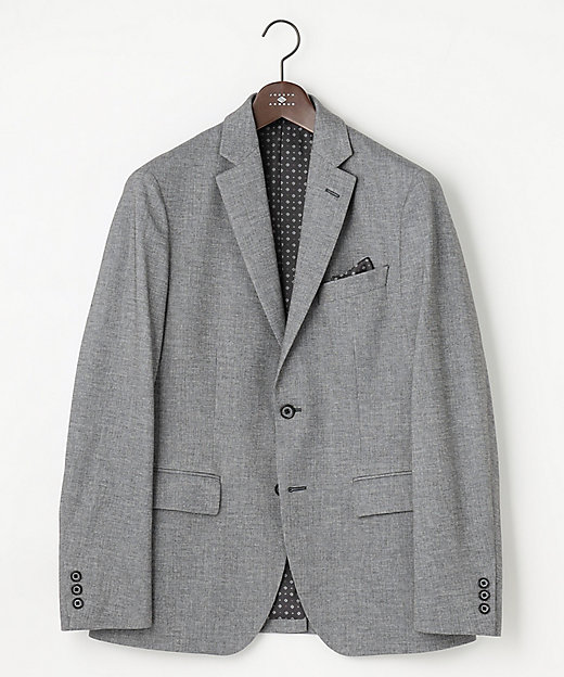 ストレッチ／セットアップ／弱撥水】フランネル ジャージ ジャケット