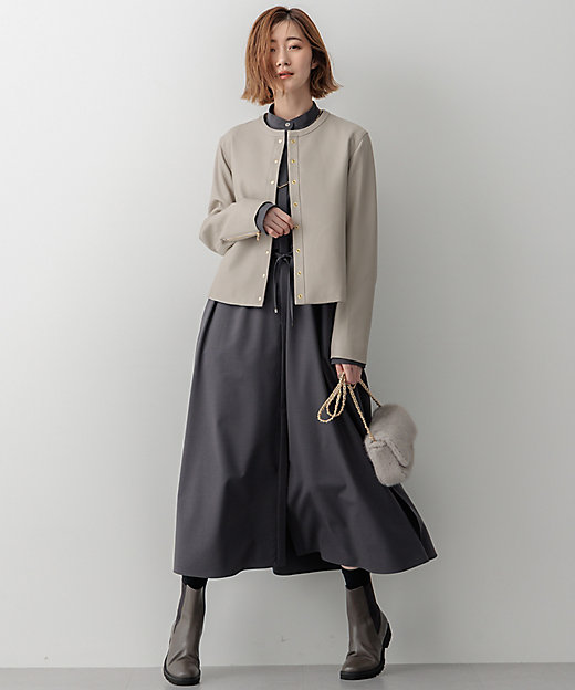 ラムレザー ノーカラージャケット（JKWOCW0315） | 23区