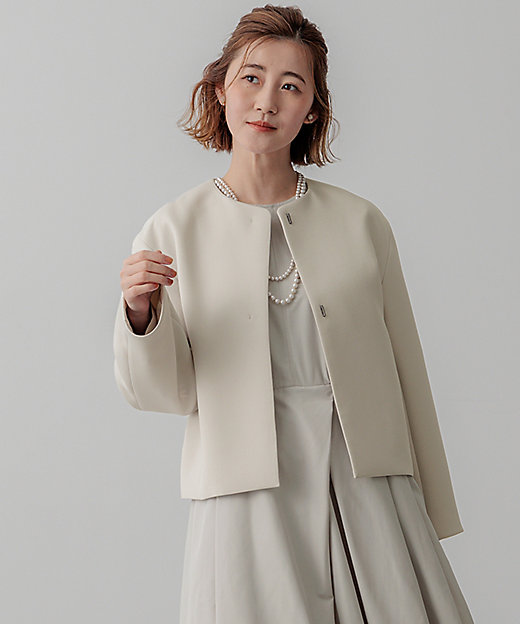 VERYコラボ】ストレッチトリプルクロス ノーカラージャケット