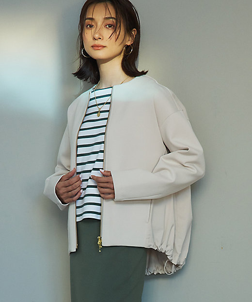 洗える】コットンエアー ギャザー ライトアウター