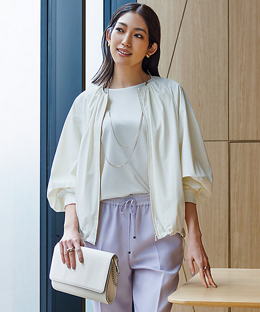 洗える／撥水加工】ナイロン2WAYストレッチ ブルゾン