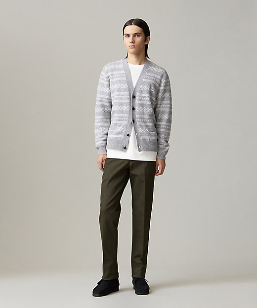 Cash Lamb's Wool】フェアアイルカーディガンニット