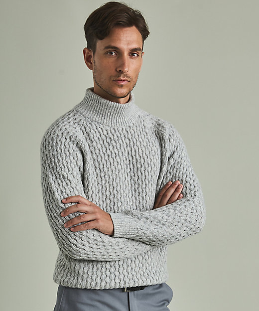 LANEROSS】ミドルゲージモックネック ニット