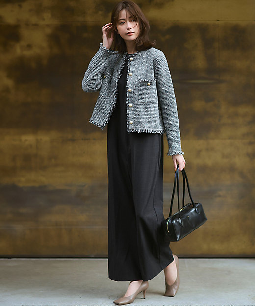 見上愛さん着用／新色追加／GLOW掲載】ツイード ニット ジャケット