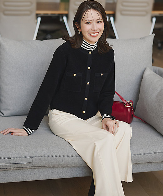 洗える】ベロアニット カーディガン（KRWOGW0656） | 23区