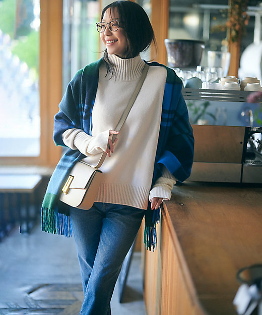 洗える】ウールカシミヤ ハイネック ニット（KRWOSW0551