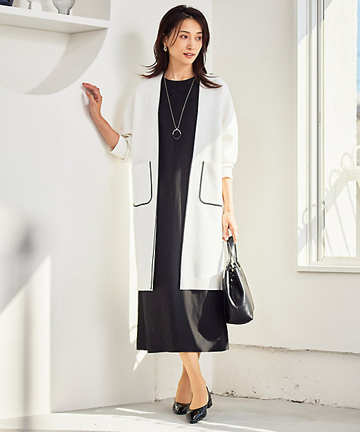 洗える】エンブロイダリーノースリーブ ワンピース