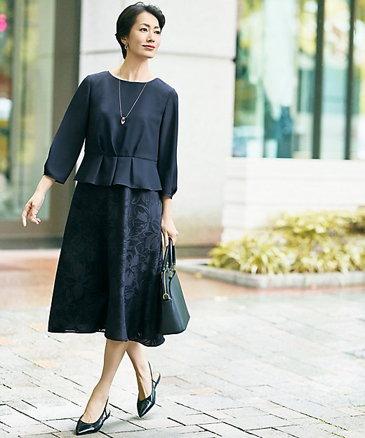 カタログ掲載】フラワーオパールプリント ワンピース