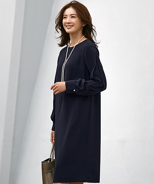 セットアップ対応】トリアセダブルジョーゼット スリットシフォン