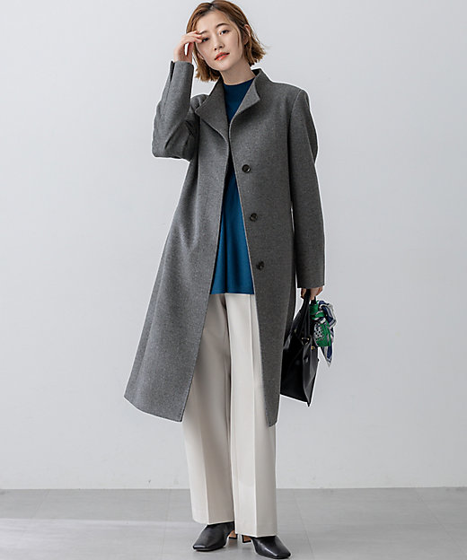 ウールカシミヤビーバー スタンドカラー コート（SCWSGW0504