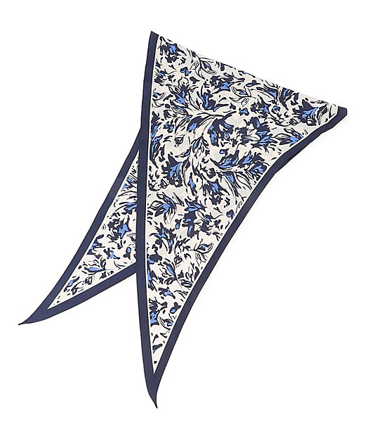 ニュアンスフラワー プリント シルク スカーフ（SF3DGS0202