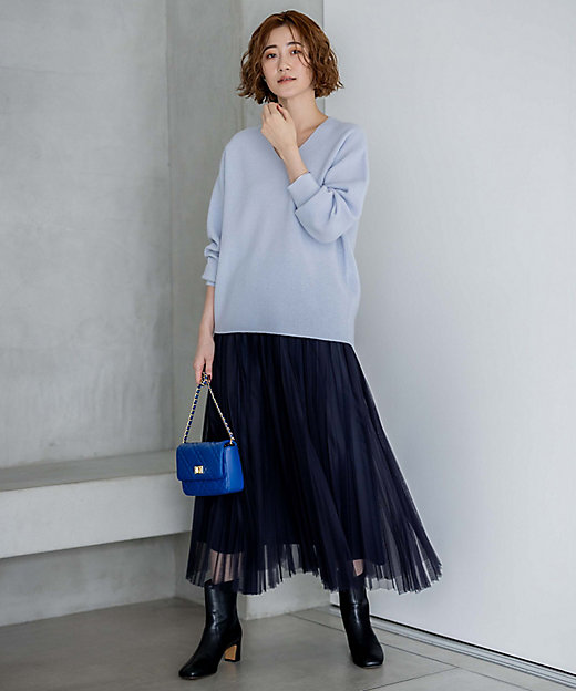 洗える】チュール プリーツ スカート（SKWOCS0012） | 23区