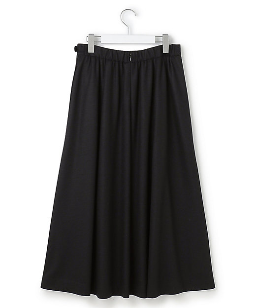 洗える】ウールミルドジャージー タック スカート