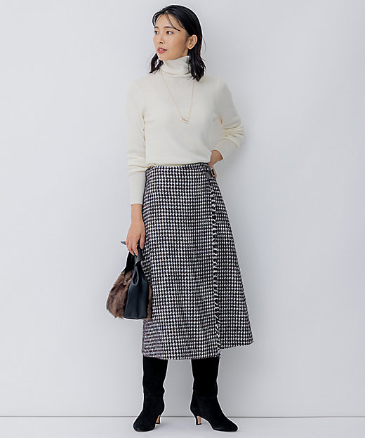 チェックツイード ラップ風 スカート（SKWSSW0509） | 23区