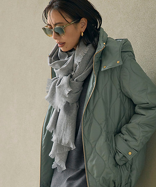 LEE掲載】ピュアカシミヤ フリンジ ストール（ZZ3DGW0450