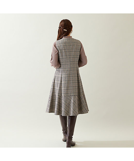 MIXチェックジャンパースカート（51016511） | Rose Tiara