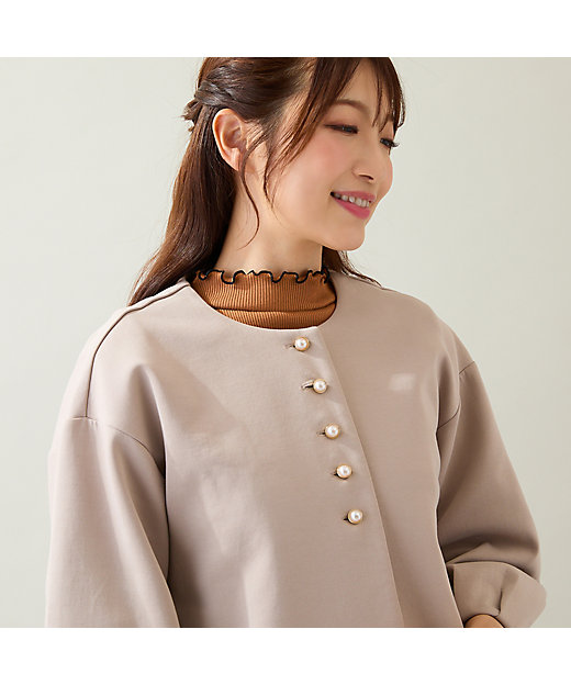 ダンボールニットタック袖ジャケット（51035509） | Rose