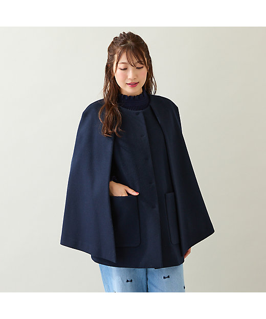 ブローチ付】ケープショートコート（51106509） | Rose Tiara