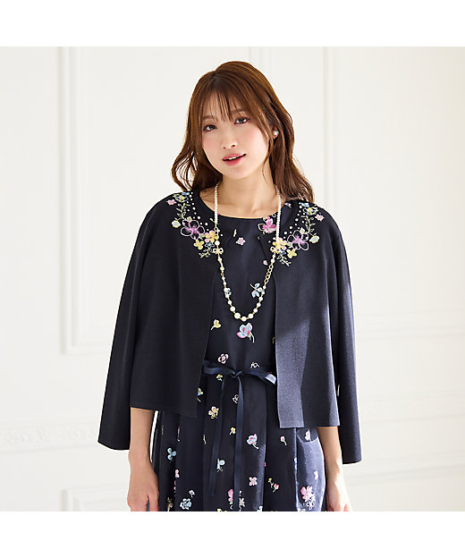 フラワー刺繍ニットカーディガン（51131502） | Rose Tiara